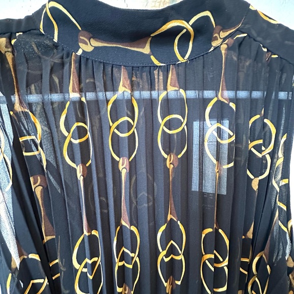 Banana Republic Black Pleated Sheath Dress w/Horsebit Design Small NWT - Picture 10 of 16